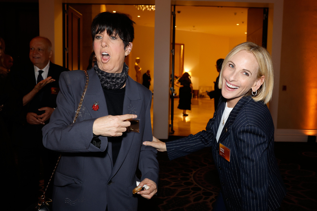 Diane Warren, left, and Marlee Matlin attend the 98th Academy Awards Oscar nominees luncheon on Tuesday, Feb. 10, 2026, at the Beverly Hilton Hotel in Beverly Hills, Calif. (Photo by Caroline Brehman/Invision/AP)