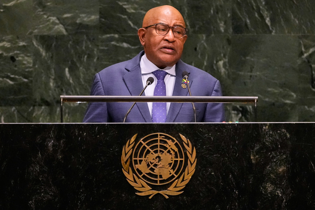Comoros' President Azali Assouman speaks during the 81st session of the United Nations General Assembly at United Nations headquarters, Thursday, Sept. 24, 2026. (AP Photo/Seth Wenig)