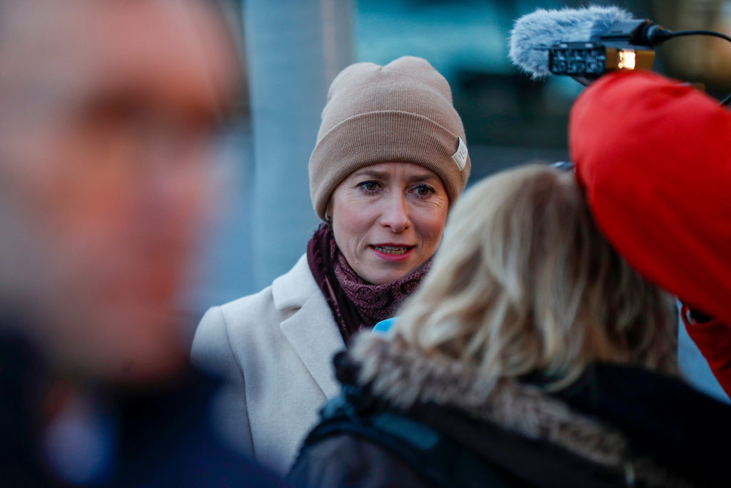 EU High Representative Kaja Kallas visits the coast guard ship KV Bjornoya, in Tromso, Norway, Tuesday Feb. 3, 2026. (Rune Stoltz Bertinussen/NTB Scanpix via AP)