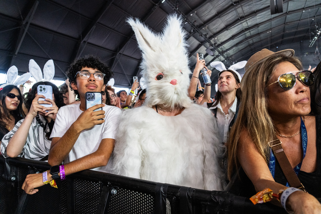 Festivalgoers are seen during the first weekend of Coachella Valley Music and Arts Festival on Friday, April 10, 2026, in Indio, Calif. (Photo by Amy Harris/Invision/AP)