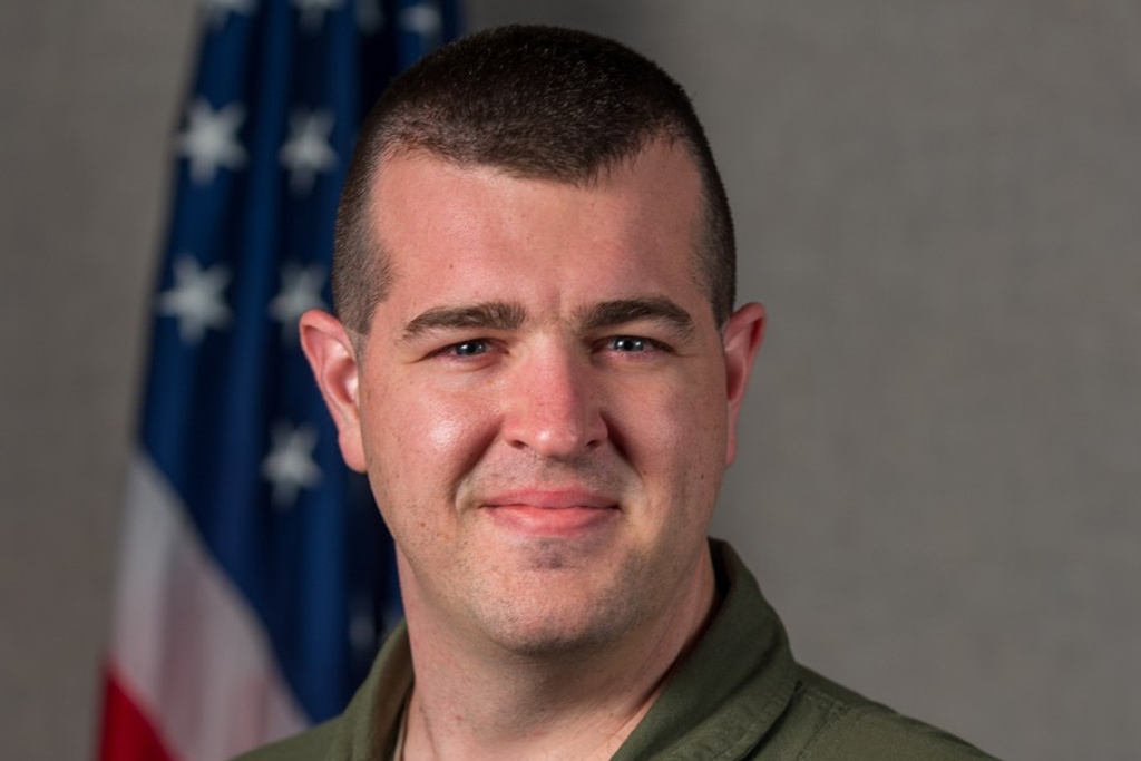 This undated photo provided by the Edwards Air Force Base shows Maj. Alexander Davis. (Edwards Air Force Base via AP)
