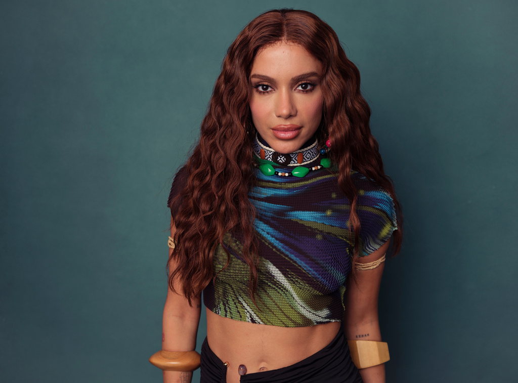 Anitta poses for a portrait in New York on Thursday, April, 9, 2026. (Photo by Drew Gurian/Invision/AP)