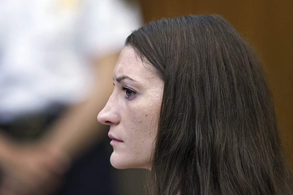 Defendant Lindsay Clancy listens to medical testimony from doctors who treated her children at Plymouth Superior Court in Plymouth, Mass., Monday, Aug. 3, 2026 (Greg Derr/The Patriot Ledger via AP, Pool)
