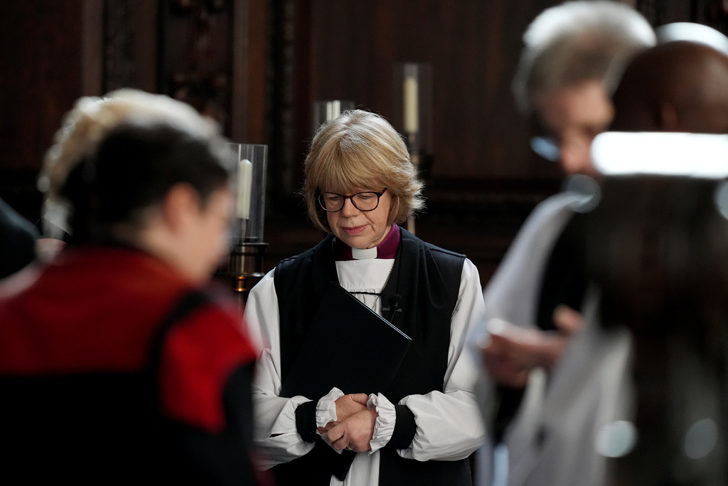 The Confirmation of Election ceremony legally confirming Dame Sarah Mullally as the new Archbishop of Canterbury, at St Paul's Cathedral, central London, Wednesday Jan. 28, 2026. (Jeff Moore/Pool via AP)