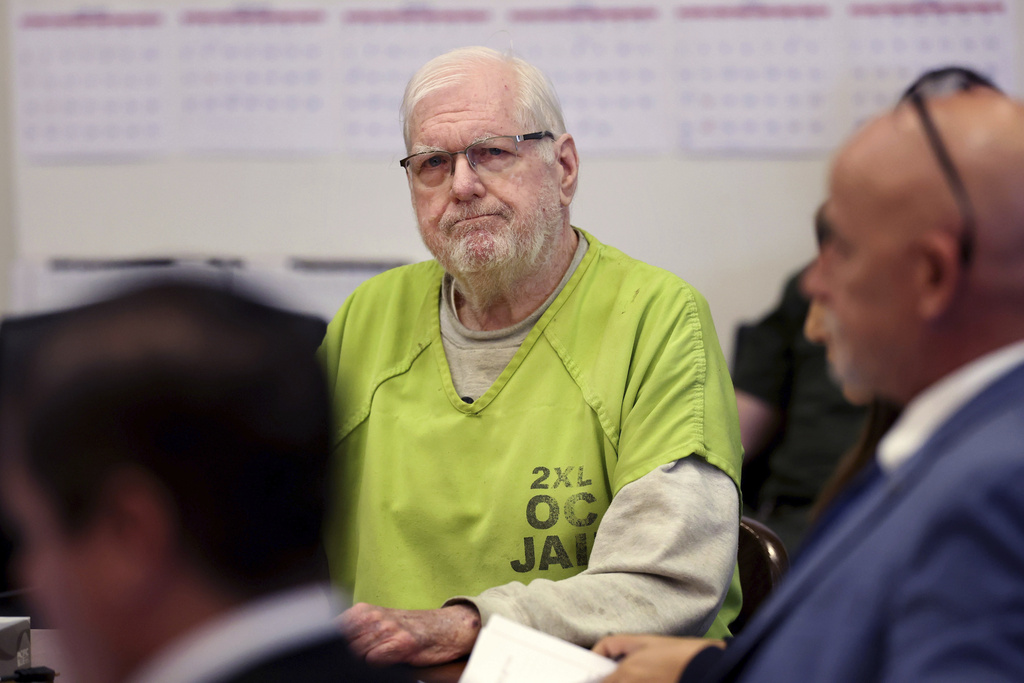 Orange County Superior Court Judge Jeffrey Ferguson appears for his sentencing after a murder conviction for killing his wife Sheryl in Santa Ana, Calif., Wednesday, Sept. 17, 2025. (Allen J. Schaben/Los Angeles Times via AP, Pool)