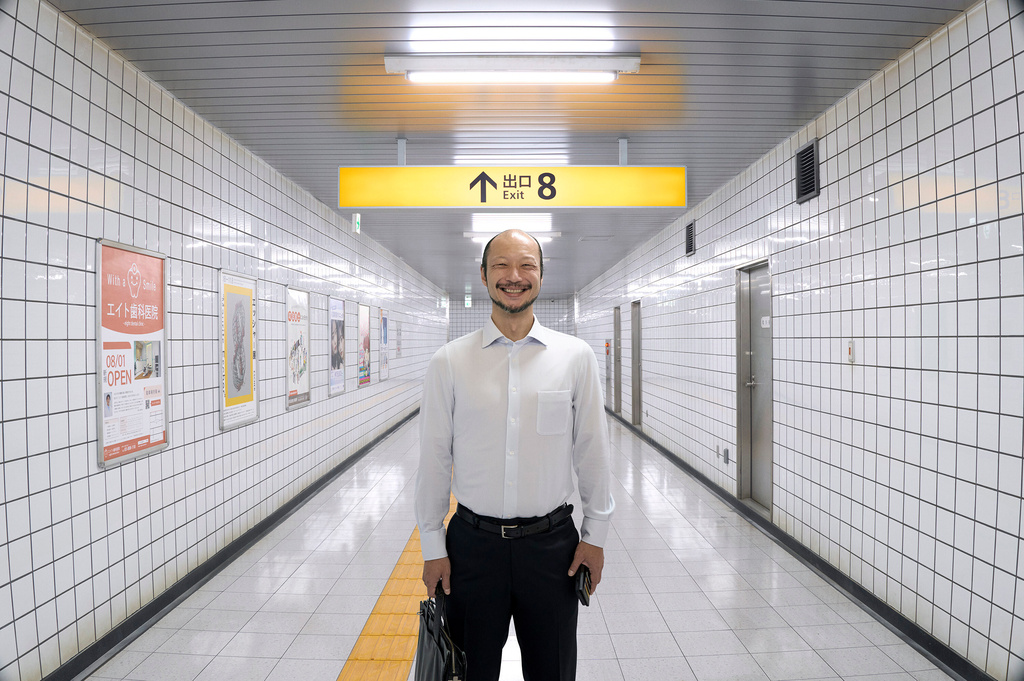 This image released by Neon shows Yamato Kôchi in a scene from "Exit 8." (Neon via AP)