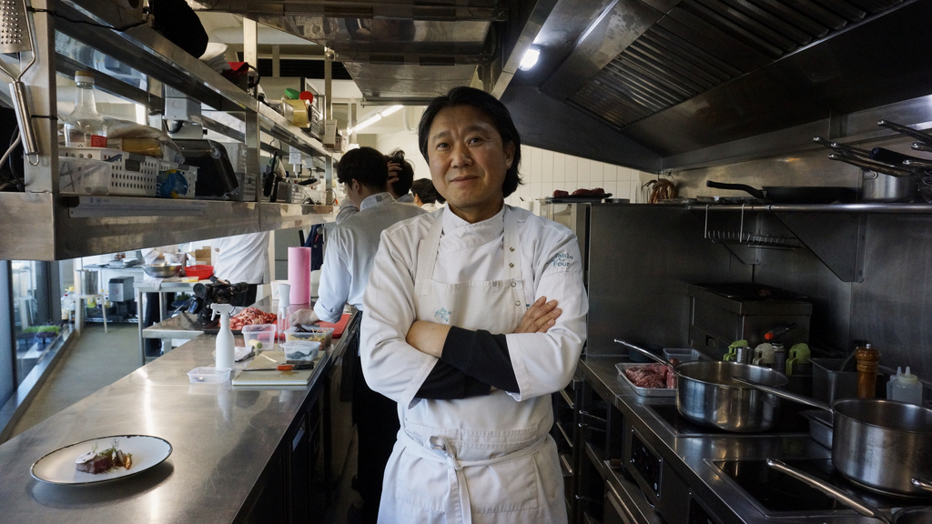 Kim Sung-woon, the chef and owner of Table for Four, poses for a photo on Jan. 31, 2026, in Seoul, South Korea. (AP Photo/ Juwon Park)