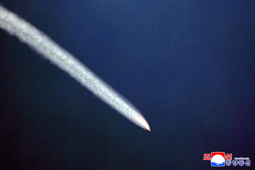 This photo provided by North Korean government, shows what it says a test of a hypersonic projectile at an undisclosed place in North Korea, Wednesday, Oct. 22, 2025. Independent journalists were not given access to cover the event depicted in this image distributed by the North Korean government. The content of this image is as provided and cannot be independently verified. Korean language watermark on image as provided by source reads: "KCNA" which is the abbreviation for Korean Central News Agency. (Korean Central News Agency/Korea News Service via AP) This photo provided by North Korean government, shows what it says a test of a hypersonic projectile at an undisclosed place in North Korea, Wednesday, Oct. 22, 2025. Independent journalists were not given access to cover the event depicted in this image distributed by the North Korean government. The content of this image is as provided and cannot be independently verified. Korean language watermark on image as provided by source reads: "KCNA" which is the abbreviation for Korean Central News Agency. (Korean Central News Agency/Korea News Service via AP)