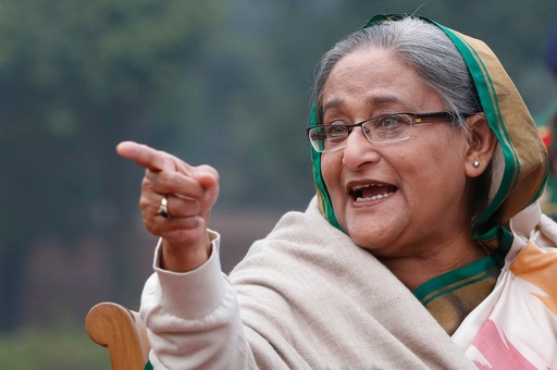 FILE- Bangladesh's Prime Minister Sheikh Hasina speaks during a press conference in Dhaka, Bangladesh, on Jan. 6, 2014. (AP Photo/Rajesh Kumar Singh, File) FILE- Bangladesh's Prime Minister Sheikh Hasina speaks during a press conference in Dhaka, Bangladesh, on Jan. 6, 2014. (AP Photo/Rajesh Kumar Singh, File)