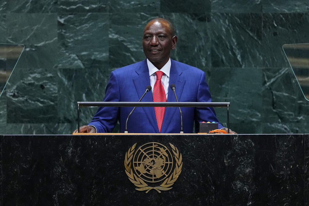 President of Kenya William Samoei Ruto, addresses the 81st session of the United Nations General Assembly at U.N. headquarters Wednesday, Sept. 23, 2026. (AP Photo/Frank Franklin II)