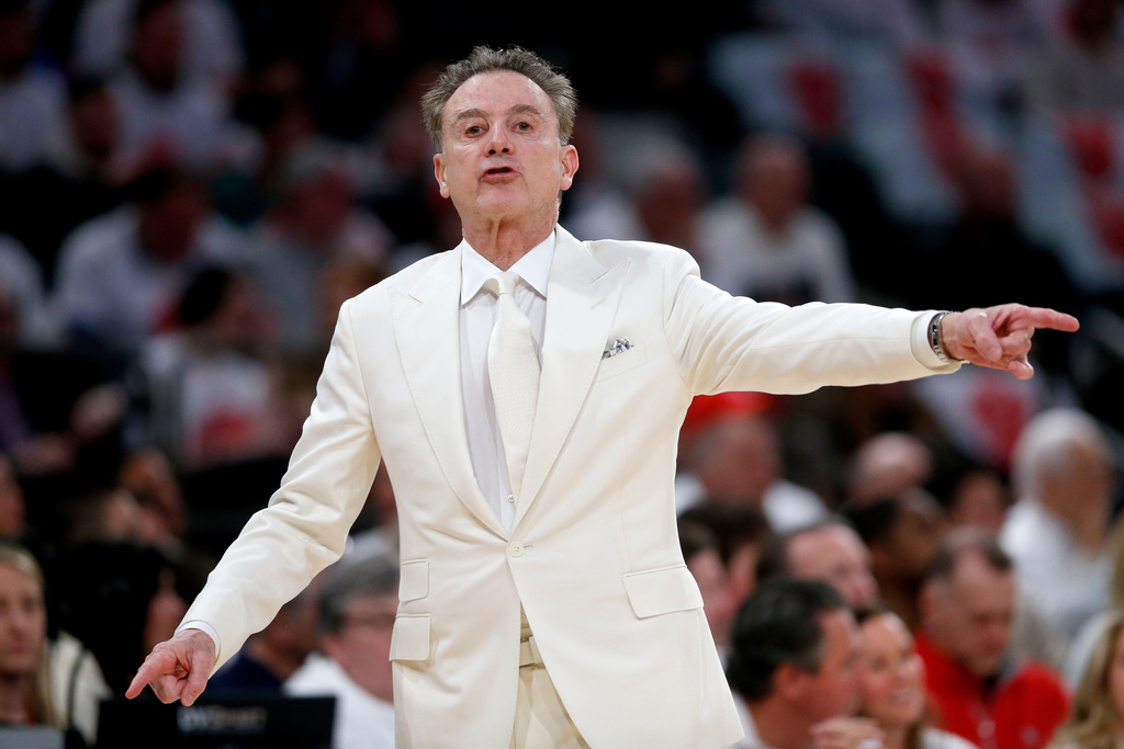 St. John's Rick Pitino calls out a play during the first half of an NCAA college basketball game Saturday, Feb. 28, 2026, in New York. (AP Photo/John Munson)