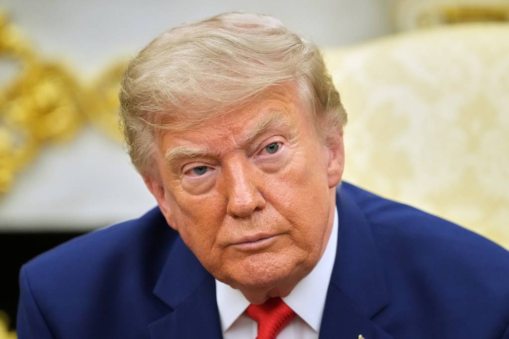 Lebanese President Joseph Aoun listens as he meets with President Donald Trump in the Oval Office at the White House, Tuesday, July 21, 2026, in Washington. (AP Photo/Mark Schiefelbein)