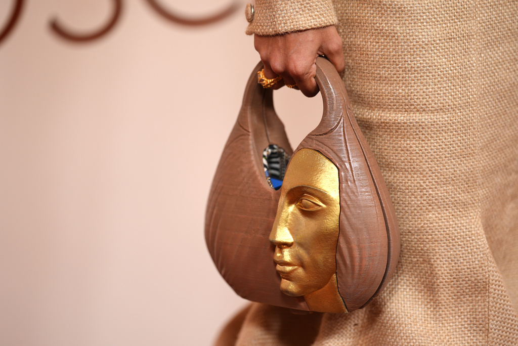 Alice Carvalho arrives at the Oscars on Sunday, March 15, 2026, at the Dolby Theatre in Los Angeles. (Photo by Richard Shotwell/Invision/AP)
