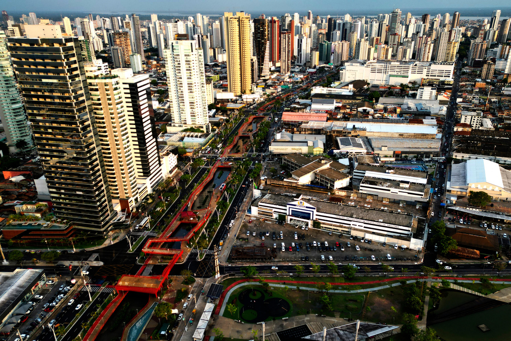 This photo shows Belem, Brazil, on Friday, Oct. 31, 2025, ahead of hosing the COP30 U.N. Climate Summit. (AP Photo/Eraldo Peres)