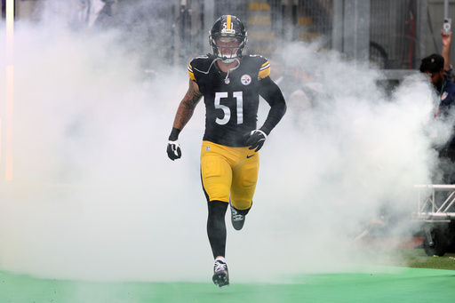 Pittsburgh Steelers linebacker Nick Herbig (51) enters the field for the NFL football game between Minnesota Vikings and Pittsburgh Steelers at Croke Park stadium in Dublin, Sunday, Sept. 28, 2025.(AP Photo/Ian Walton) Pittsburgh Steelers linebacker Nick Herbig (51) enters the field for the NFL football game between Minnesota Vikings and Pittsburgh Steelers at Croke Park stadium in Dublin, Sunday, Sept. 28, 2025.(AP Photo/Ian Walton)