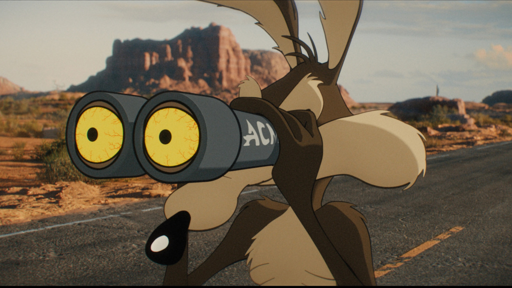 This image released by Ketchup Entertainment shows the character Wile E. Coyote, voiced by Eric Bauza, in a scene from "Coyote vs Acme." (Ketchup Entertainment via AP)