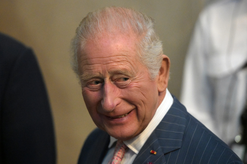 Britain's King Charles III attends the viewing of the Bayeux Tapestry at the British Museum in London, Wednesday, Sept. 2, 2026. (AP Photo/Thomas Krych, Pool)