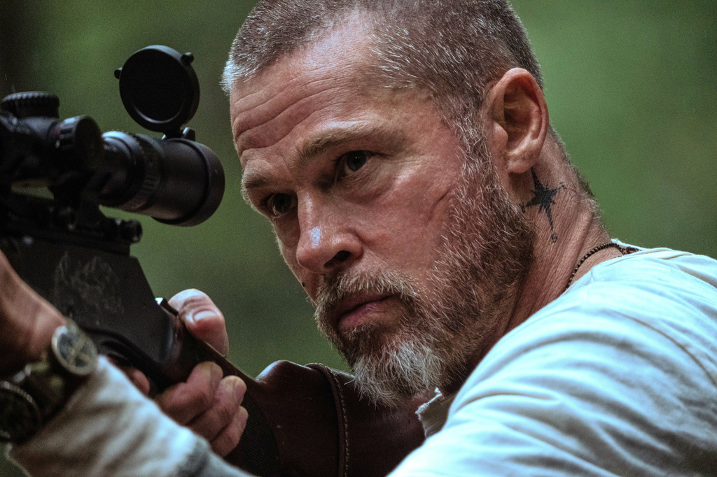 This image released by Paramount Pictures shows Brad Pitt in a scene from "Heart of the Beast." (Scott Garfield/Paramount Pictures via AP)