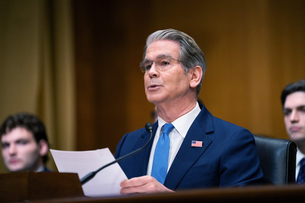 Treasury Secretary Scott Bessent testifies before the Senate Committee on Finance, Wednesday, June 3, 2026 in Washington. (AP Photo/Allison Robbert)