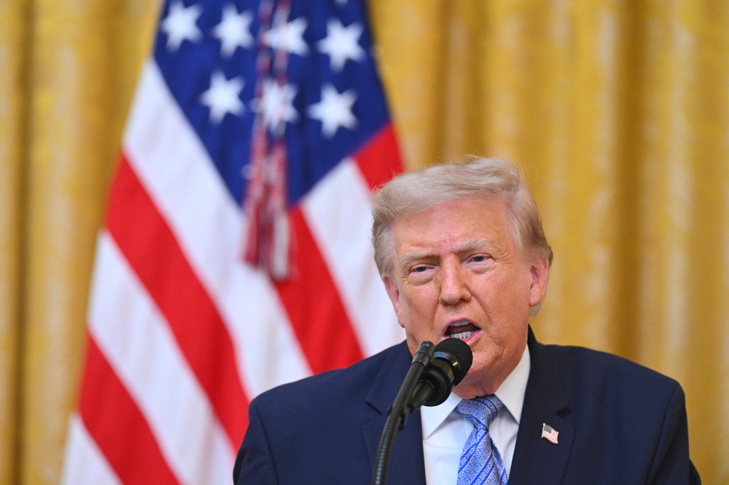 President Donald Trump speaks in the East Room of the White House, Thursday, July 16, 2026, in Washington. (Saul Loeb/Pool via AP)
