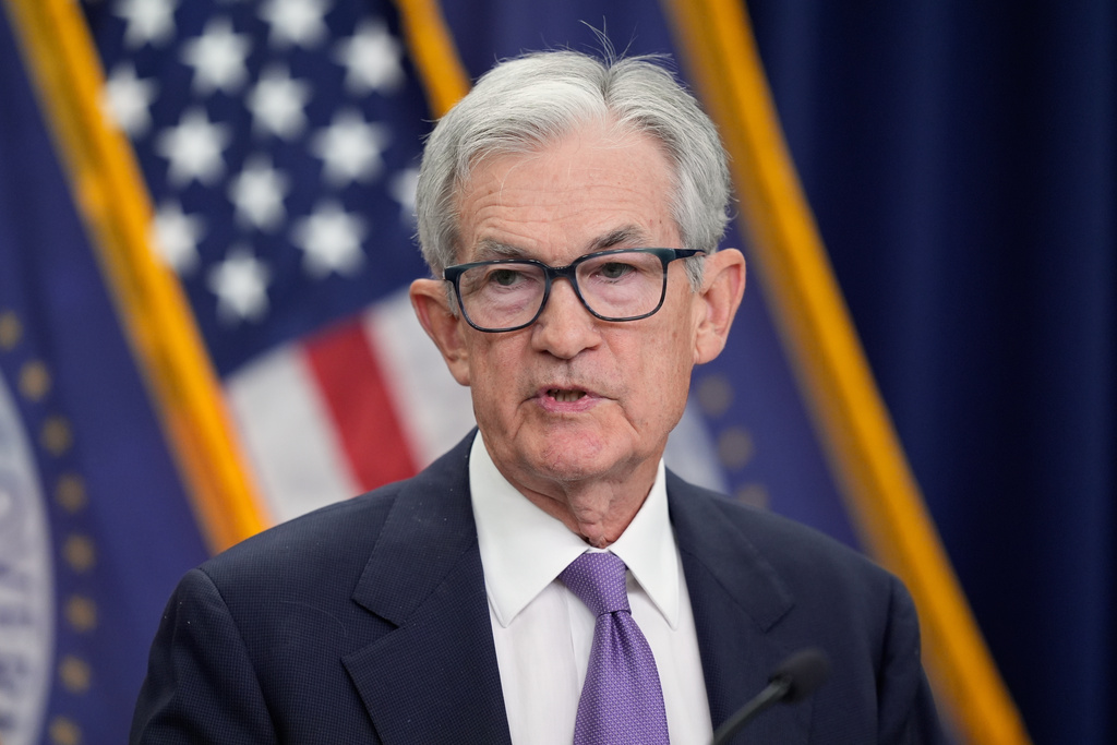 Federal Reserve Chairman Jerome Powell speaks at a news conference after the Federal Open Market Committee meeting Wednesday, Oct. 29, 2025, at the Federal Reserve Board Building in Washington. (AP Photo/Manuel Balce Ceneta)