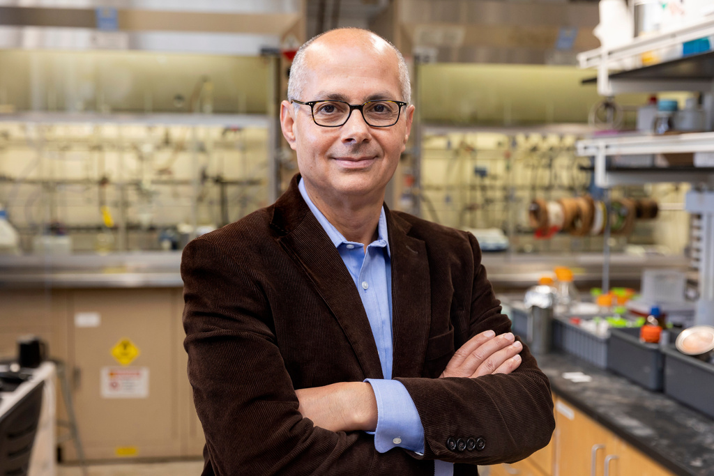 This undated image provided by the University of California, Berkeley shows Omar Yaghi, who was one of three scientists awarded the Nobel Prize in Chemistry. (Brittany Hosea-Small, University of California, Berkeley via AP)