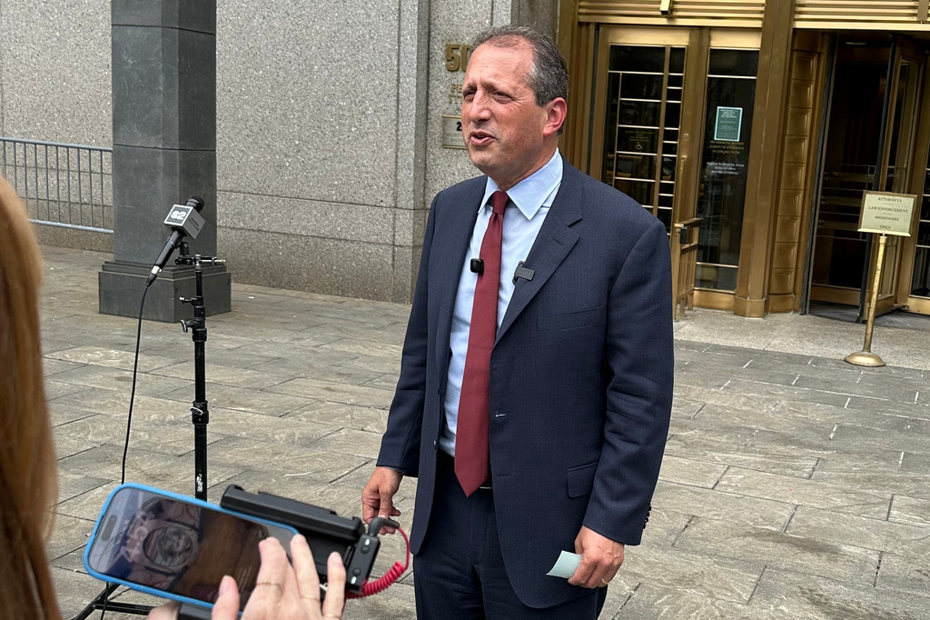 Congressional candidate Brad Lander, a Democrat, stands outside Manhattan federal court on June 10, 2026, after testifying that he wasn't acting illegally when he was arrested at a protest against immigration detentions last September. (AP Photo/Larry Neumeister)