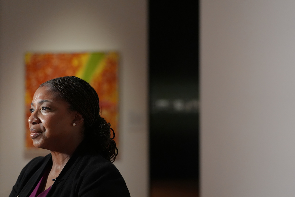 Shanita Brackett, acting director of the Smithsonian's National Museum of African American History and Culture, speaks during an interview with The Associated Press, Wednesday, Sept. 23, 2026, in Washington. (AP Photo/Julia Demaree Nikhinson)