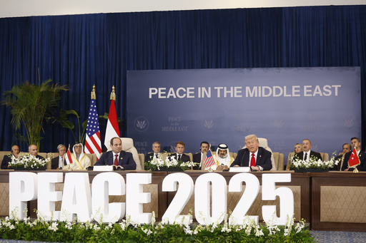 President Donald Trump and Egyptian President Abdel Fattah al-Sissi, left, attend the signature ceremony at the Gaza International Peace Summit, in Sharm el-Sheikh, Egypt, Monday, Oct.13 2025. (Yoan Valat, Pool photo via AP) President Donald Trump and Egyptian President Abdel Fattah al-Sissi, left, attend the signature ceremony at the Gaza International Peace Summit, in Sharm el-Sheikh, Egypt, Monday, Oct.13 2025. (Yoan Valat, Pool photo via AP)