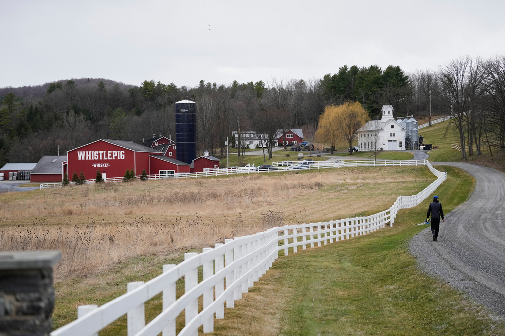 -he WhistlePig whiskey distillery occupies the site of a former dairy farm Monday, April 6, 2026, in Shoreham, Vermont. (AP Photo/Robert F. Bukaty)