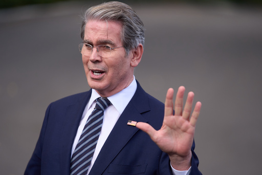 Treasury Secretary Scott Bessent speaks with reporters at the White House, Wednesday, Oct. 22, 2025, in Washington. (AP Photo/Evan Vucci) Treasury Secretary Scott Bessent speaks with reporters at the White House, Wednesday, Oct. 22, 2025, in Washington. (AP Photo/Evan Vucci)