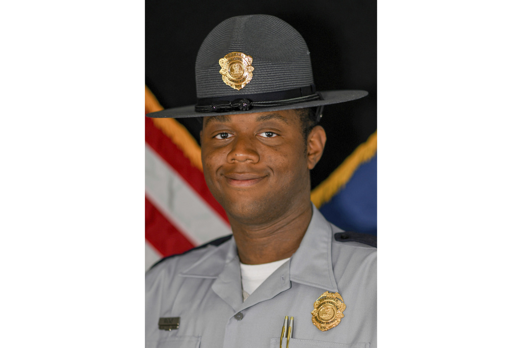 South Carolina Trooper First Class Dennis Ricks is seen in this undated photo provided by the state Department of Public Safety. Ricks died Wednesday, Aug. 13, 2025 three days after he was hit by a box truck on the side of Interstate 26 after finishing a traffic stop. (South Carolina Department of Public Safety via AP)