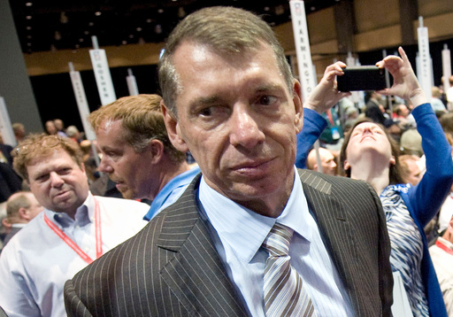 FILE - Vince McMahon attends the Republican state convention in Hartford, Conn., Friday, May 18, 2012. (AP Photo/Jessica Hill, File) FILE - Vince McMahon attends the Republican state convention in Hartford, Conn., Friday, May 18, 2012. (AP Photo/Jessica Hill, File)