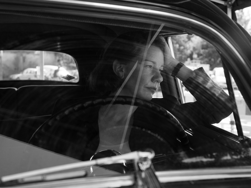 This image released by Mubi shows Sandra H&uuml;ller in a scene from "Fatherland." (Agata Grzybowska/Mubi via AP)