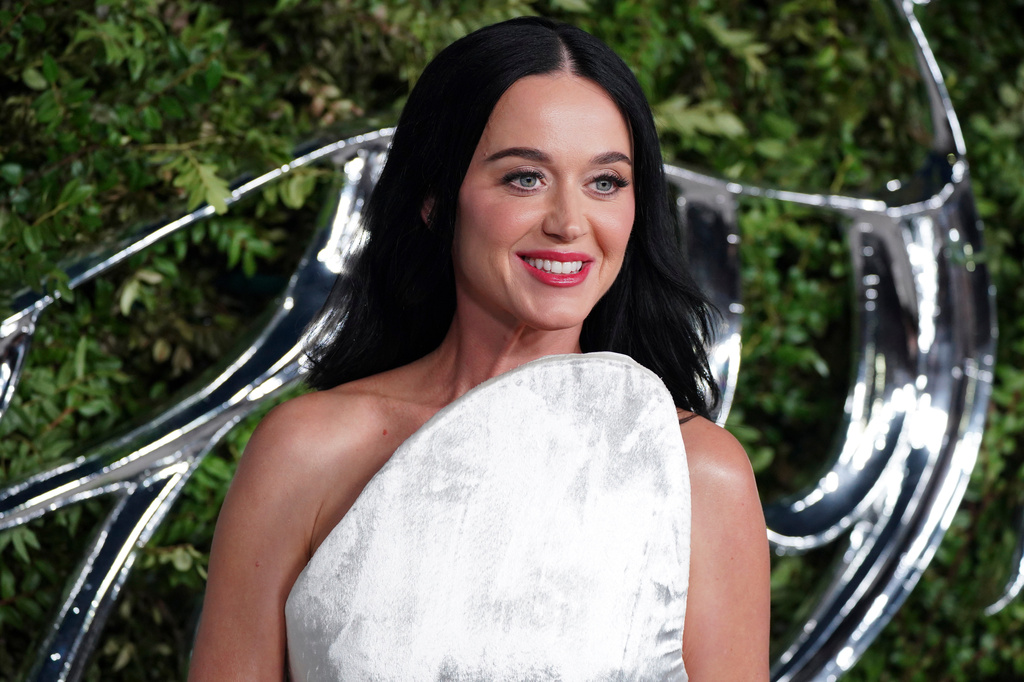 Katy Perry arrives at the opening night celebration for the Lucas Museum of Narrative Art, Saturday, Sept. 19, 2026, in Los Angeles. (Photo by Jordan Strauss/Invision/AP)