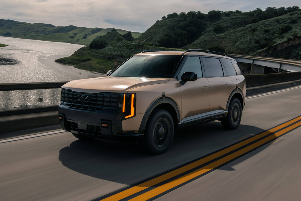 This photo provided by Kia shows the 2027 Telluride. The redesigned 2027 Telluride's spacious cabin, smooth ride, and generous list of standard tech features make it an easy SUV to drive every day. (Courtesy of Kia America via AP)