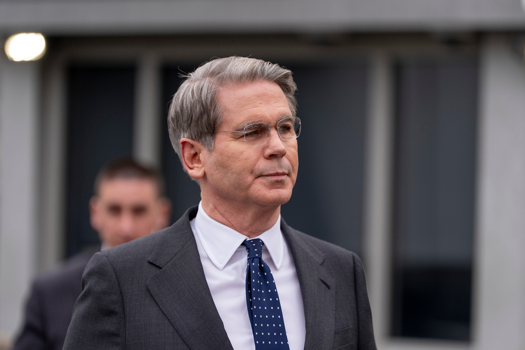 Treasury Secretary Scott Bessent is seen at the White House, Friday, March 6, 2026, in Washington. (AP Photo/Alex Brandon)