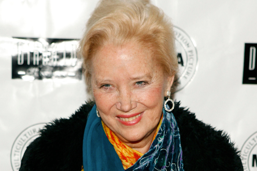 FILE - Sally Kirkland arrives at the Multicultural Motion Picture Association annual Oscar week luncheon in Beverly Hills, Calif., on Feb. 22, 2008. (AP Photo/Matt Sayles, File)