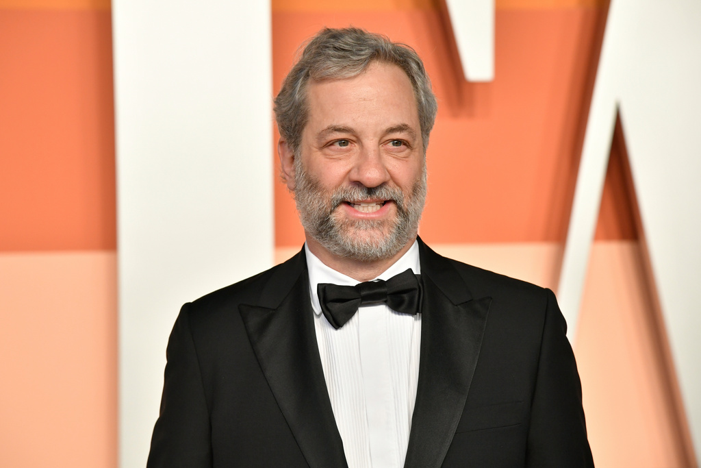 FILE - Judd Apatow arrives at the Vanity Fair Oscar Party on Sunday, March 2, 2025, in Beverly Hills, Calif. (Photo by Evan Agostini/Invision/AP, File)