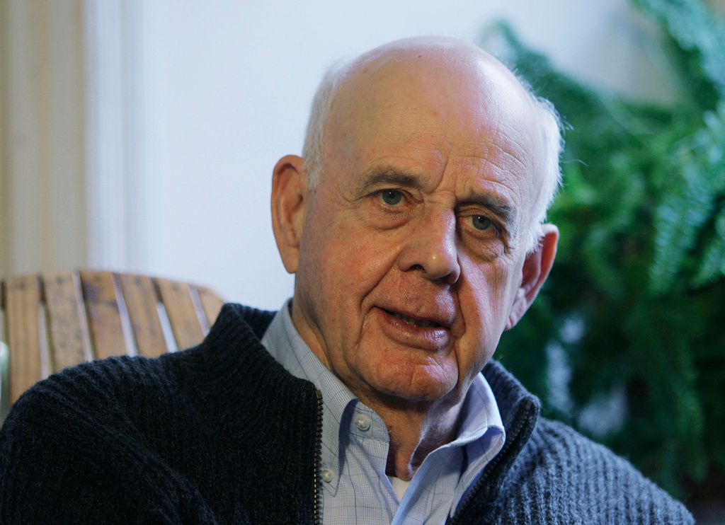 FILE - Author Wendell Berry talks with a reporter at his home in Port Royal, Ky., March 10, 2011. (AP Photo/Ed Reinke, File)