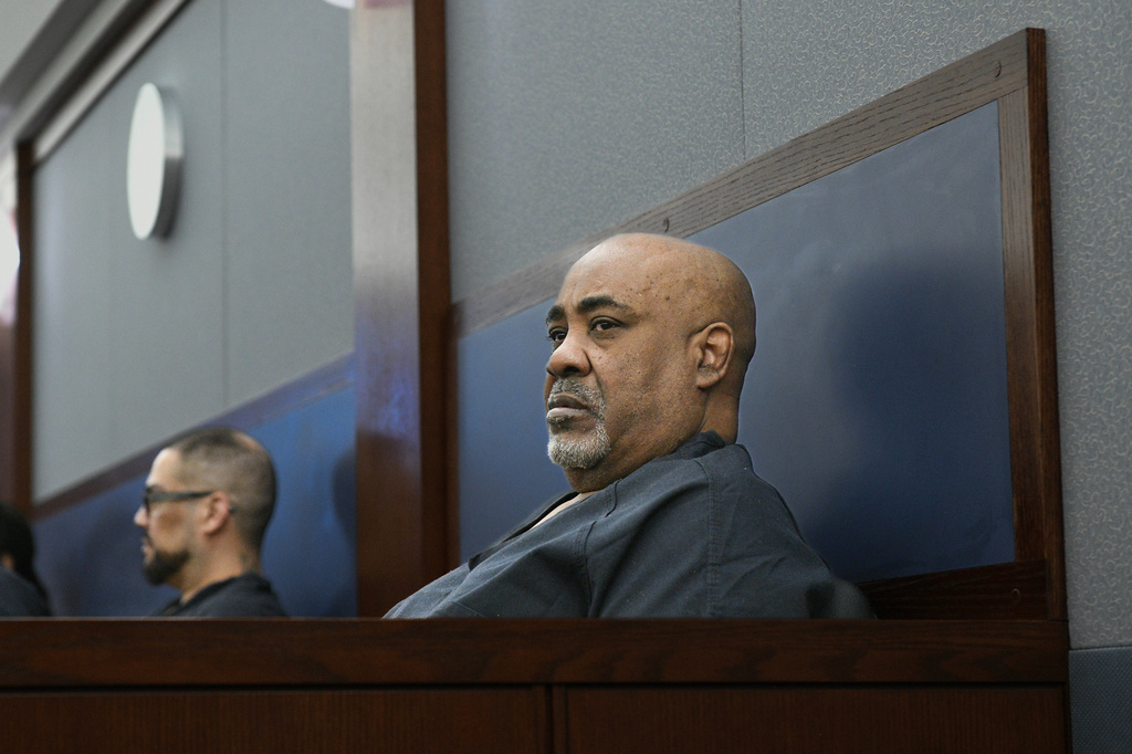 Duane Davis appears in district court for a pretrial hearing Tuesday, July 28, 2026, in Las Vegas. (Sam Morris/Las Vegas Review-Journal via AP, Pool)