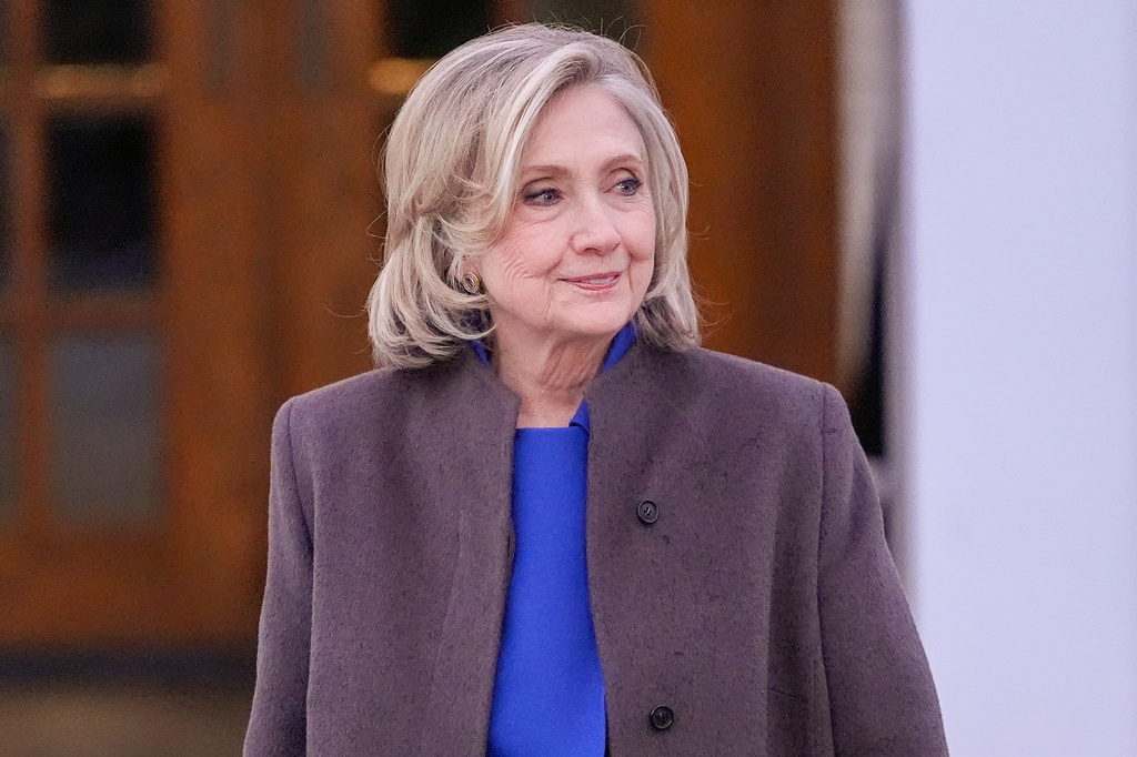 FILE - Former Secretary of State Hillary Clinton walks outside the Chappaqua Performing Arts Center, after testifying before U.S. House lawmakers as part of a congressional investigation into convicted sex offender Jeffrey Epstein, Thursday, Feb. 26, 2026, in Chappaqua, N.Y. (AP Photo/Yuki Iwamura, File)