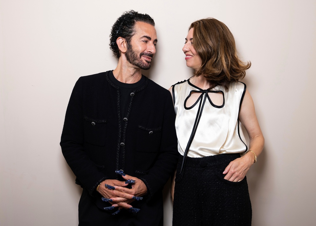 FILE - Marc Jacobs, left, and Sofia Coppola pose for a portrait photograph for the film "Marc by Sofia" during the 82nd edition of the Venice Film Festival in Venice, Italy, on Tuesday, Sept. 2, 2025. (Photo by Scott A Garfitt/Invision/AP, File)