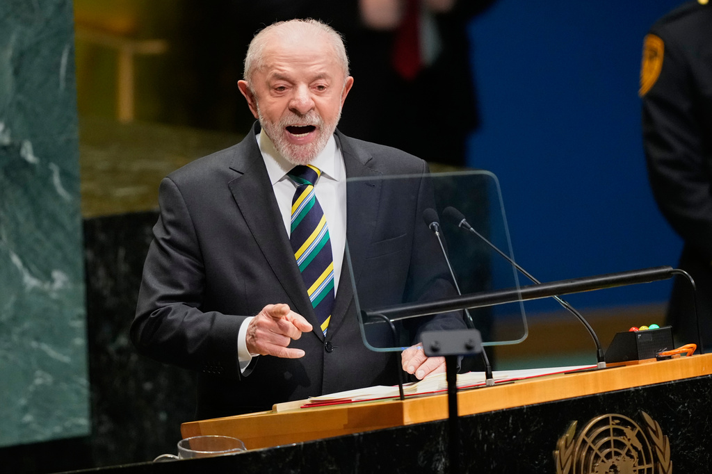 Brazil's President Luiz Inácio Lula da Silva speaks during the 81st session of the United Nations General Assembly at United Nations headquarters, Tuesday, Sept. 22, 2026. (AP Photo/Yuki Iwamura)