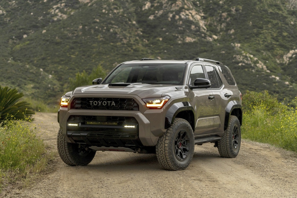 This photo provided by Toyota shows the 2025 4Runner. It offers rugged styling, better tech, and off-road capability with four-wheel drive and available hardware upgrades and traction-related tech. (Courtesy of Toyota Motor Sales U.S.A. via AP)