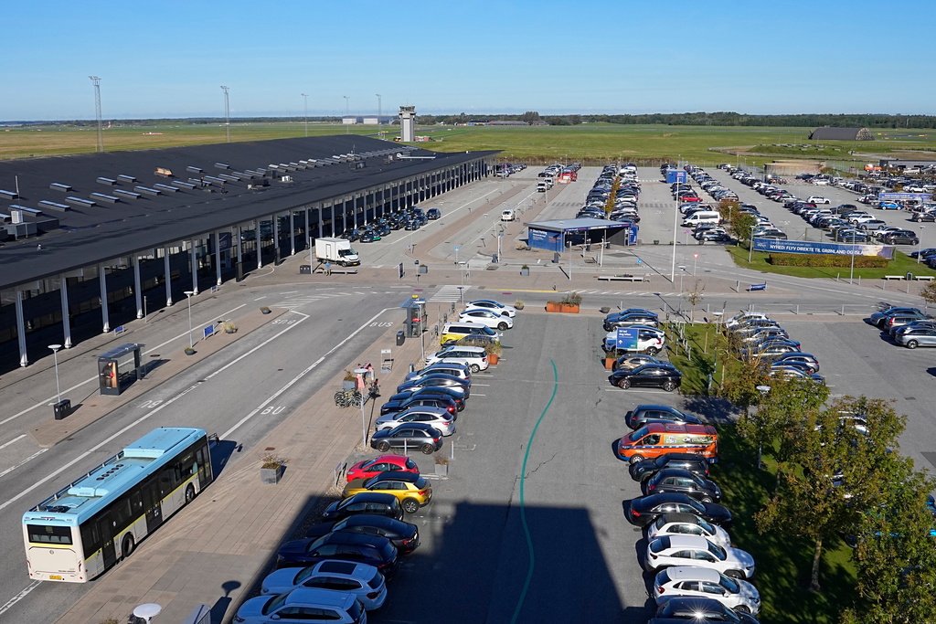 General view of Aalborg Airport in Denmark, Thursday, Sept. 25, 2025, after drones were observed on the airport on Wednesday evening and the night to Thursday, and the airspace over the airport was closed. (Bo Amstrup/Ritzau Scanpix via AP)