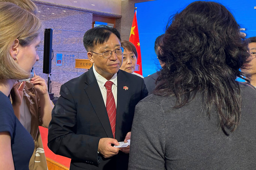 FILE - Cui Jianchun, Commissioner of China's Foreign Ministry in Hong Kong, meets with the press, in Hong Kong, on July 30, 2024 (AP Photo/Kanis Leung, File) FILE - Cui Jianchun, Commissioner of China's Foreign Ministry in Hong Kong, meets with the press, in Hong Kong, on July 30, 2024 (AP Photo/Kanis Leung, File)