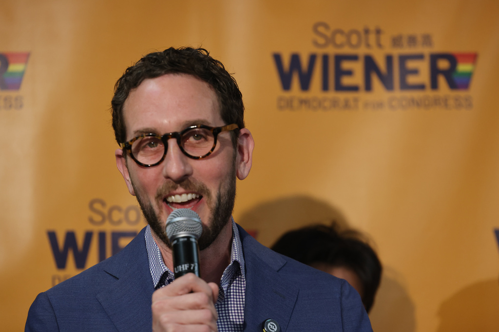 Democratic State Sen. Scott Wiener attends an election party at his campaign headquarters on election night in San Francisco, Calif. on Tuesday, June 2, 2026. (Gabrielle Lurie/San Francisco Chronicle via AP)