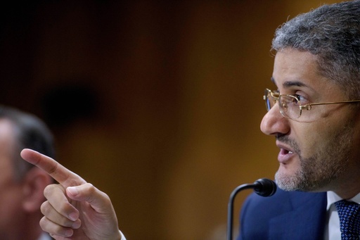 Amer Ghalib appears before a Senate Committee on Foreign Relations hearing on his pending nomination to be U.S. Ambassador to Kuwait, on Capitol Hill, Thursday, Oct. 23, 2025, in Washington. (AP Photo/Rod Lamkey, Jr.) Amer Ghalib appears before a Senate Committee on Foreign Relations hearing on his pending nomination to be U.S. Ambassador to Kuwait, on Capitol Hill, Thursday, Oct. 23, 2025, in Washington. (AP Photo/Rod Lamkey, Jr.)