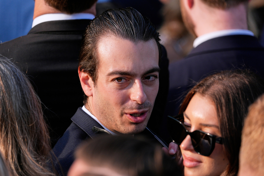 FILE - Paul Ingrassia, arrives before Trump speaks during a summer soiree on the South Lawn of the White House, June 4, 2025, in Washington. (AP Photo/Alex Brandon, File)